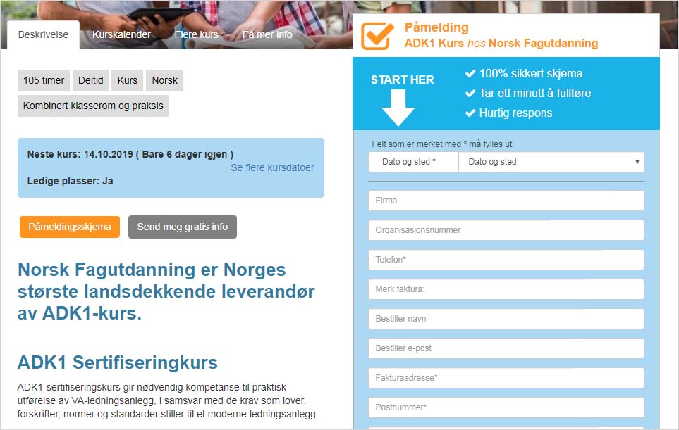 Kursmarkedsføring av Norsk Fagutdanning gjennom Kursguiden