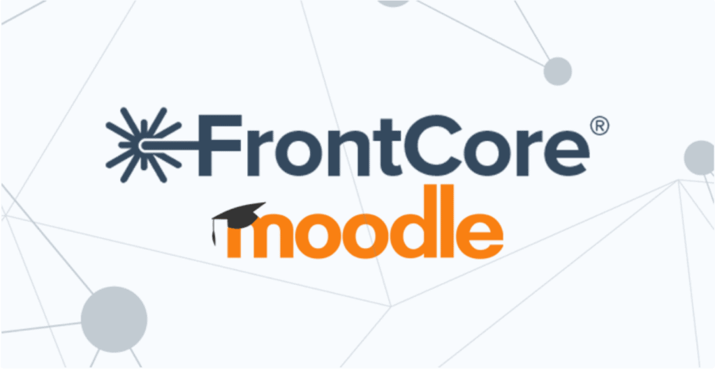e-læring integrasjon FrontCore Moodle